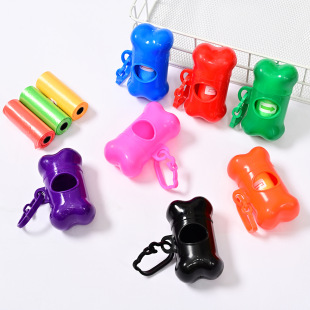 Outdoor portable bright pet bone-type garbage box stool bag dog stool garbage bag storage distributor