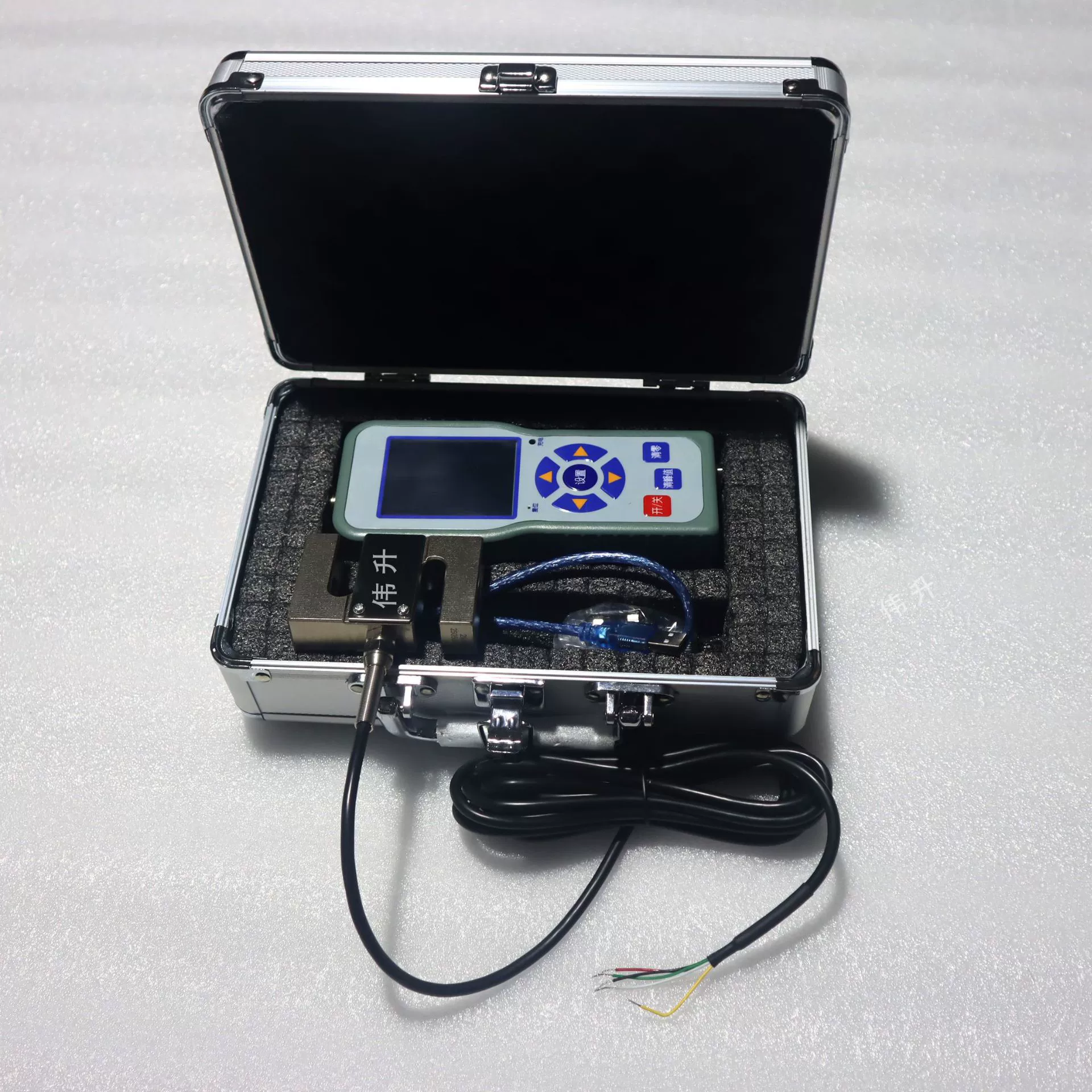 2KN промышленный измеритель натяжения S-типа, двунаправленный датчик силы, испытание на натяжение троса, цифровой дисплей, производитель измерителя натяжения