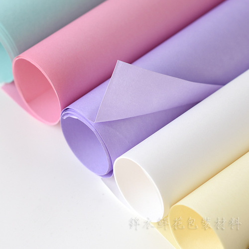 Colored Thin Kraft Paper 20 Sheets Pack Solid Color Wrapping Paper Flower Packaging Paper Bouquet Paper Gift Wrapping Paper Florist