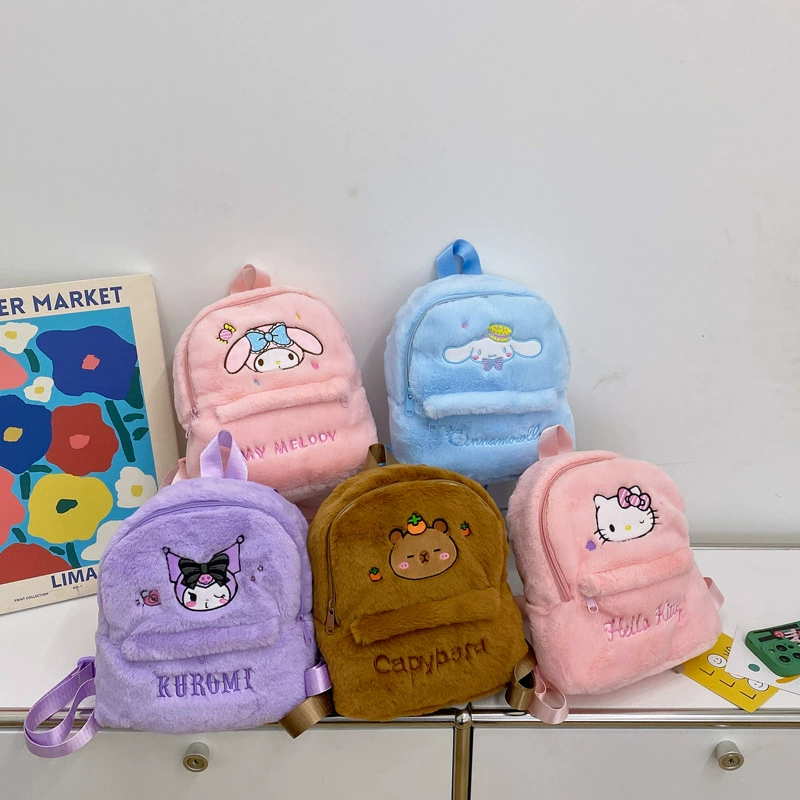 Новая модель Sanrio мультфильм на двух плечах милая девушка плюшевая сумка Детский рюкзак Мелотти Студенческая школьная сумка