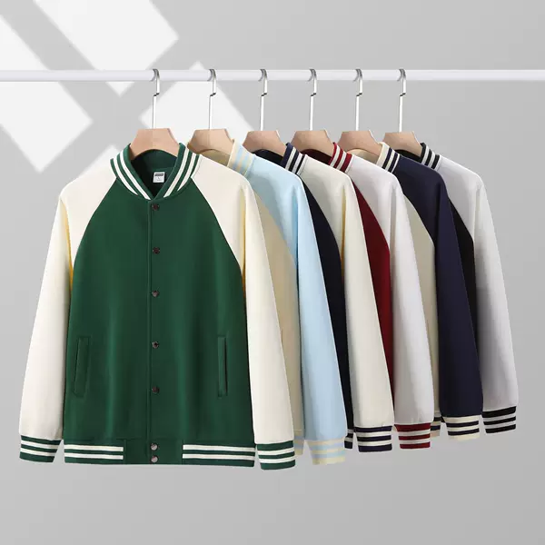 Baseball Uniform Logo Sweatshirt Workwear Long-Sleeve Jacket Student Class Uniform Corporate Workwear Embroidery Educational Institution Lettering
