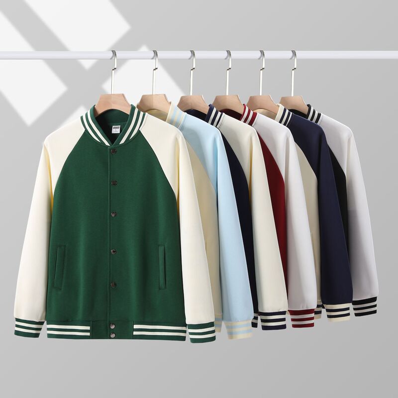 Baseball uniform custom logo sweater training institution tooling long sleeve coat student class uniform enterprise work uniform embroidery