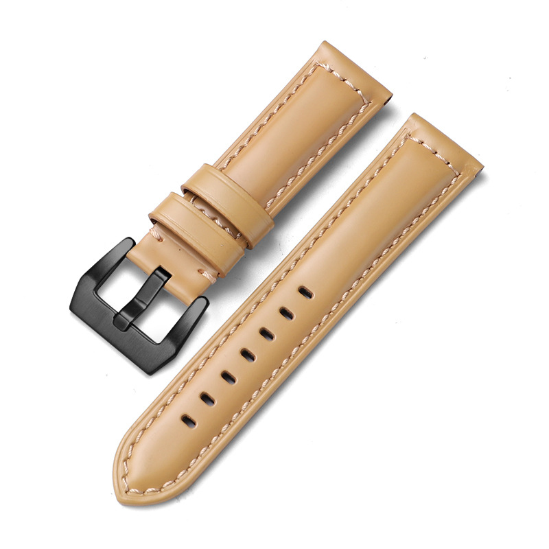 Aplicable iwatch correa de cuero genuino Apple correa de reloj applewatch8 Huawei GT3 Samsung S1 Pena Mar