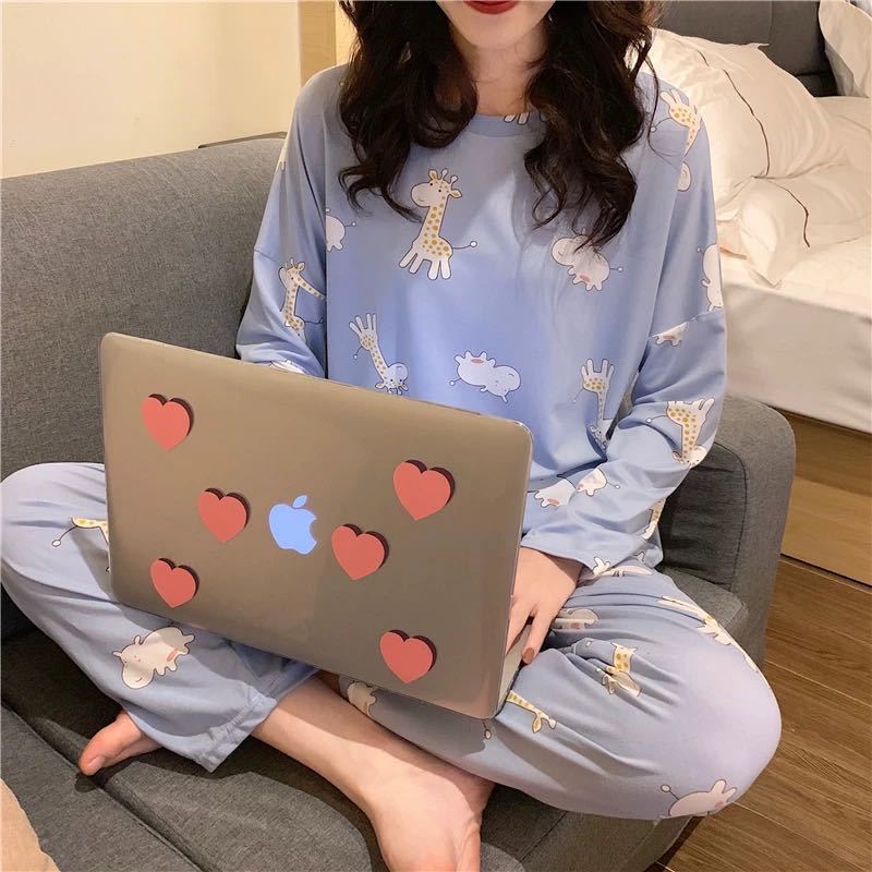 Pijamas mujer otoño estudiante ins manga larga primavera y otoño estilo coreano