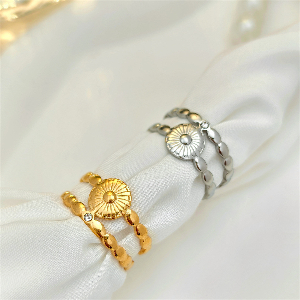 Retro universal small design creative ring stainless steel…