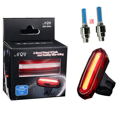 Bicycle mountain bike USB charging LED night riding tail light balance car electric car warning light riding accessories