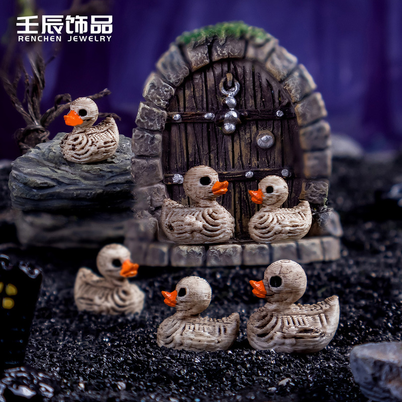 New Cross-Border Halloween Skeleton Duck Skeleton Holiday Party Craft Decorations Cute Desktop Ornaments