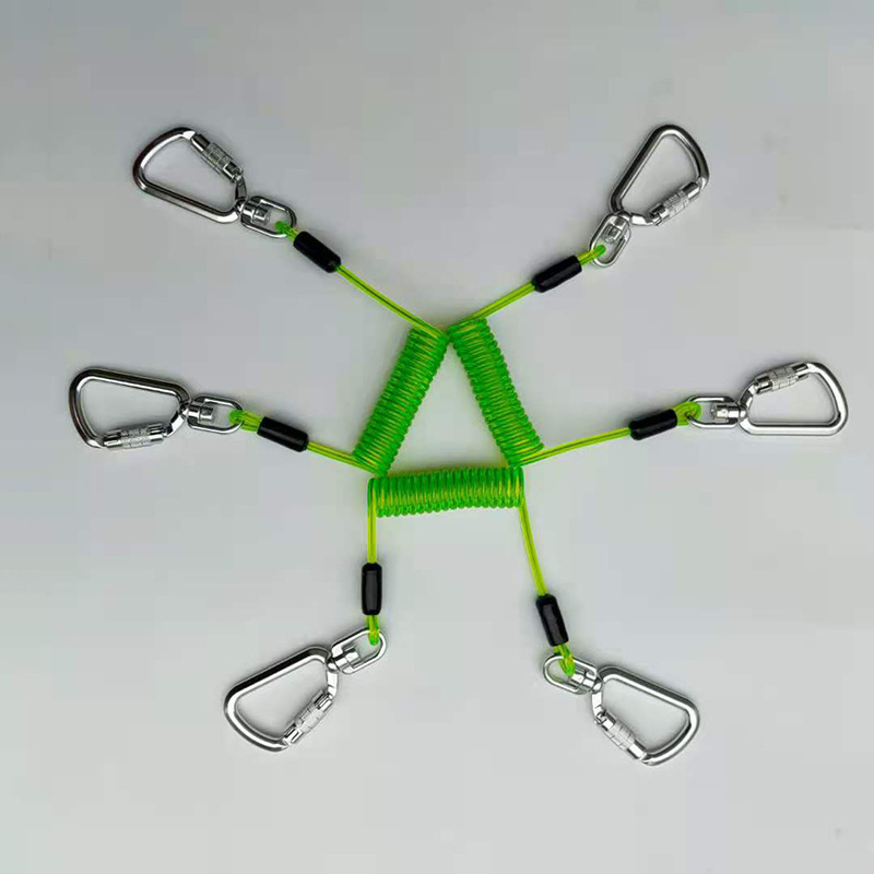 宁波厂家批发 航空铝登山扣钢丝弹簧绳 工具绳 量大从优