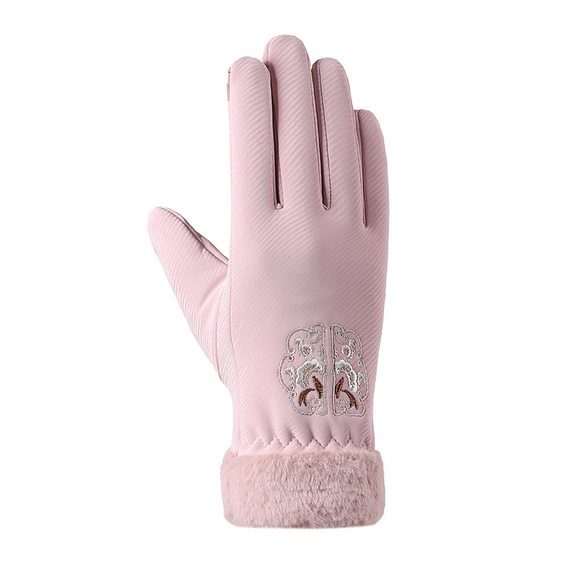 Women's Winter Warm Gloves, Windproof And Cold-resistant, Fleece-lined, Suitable For Outdoor Activities, Electric Bike Riding, Touchscreen Compatible_desvips.com
