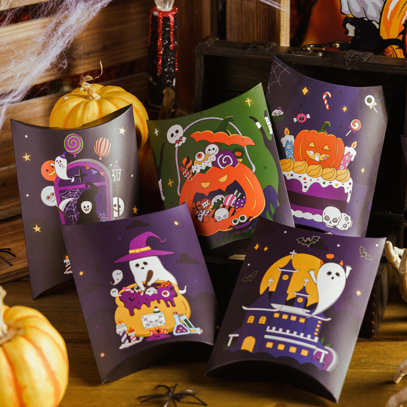 アマゾンの漫画のおかしなキャンディーの箱のハロウィーンの贈り物の箱の枕の箱の現物のアイデアの包装の贈り物の箱|undefined