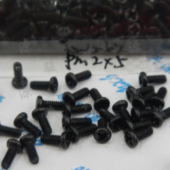 Pm2X5黑色圆头螺钉螺丝 监控摄像机DIY螺丝 15817468549