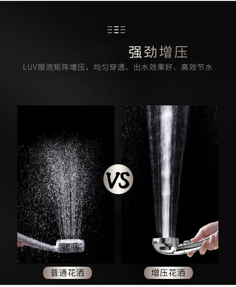 Shower pressurized showerhead, bath magic set, adjustable shower hose, handheld showerhead factory direct sales undefined