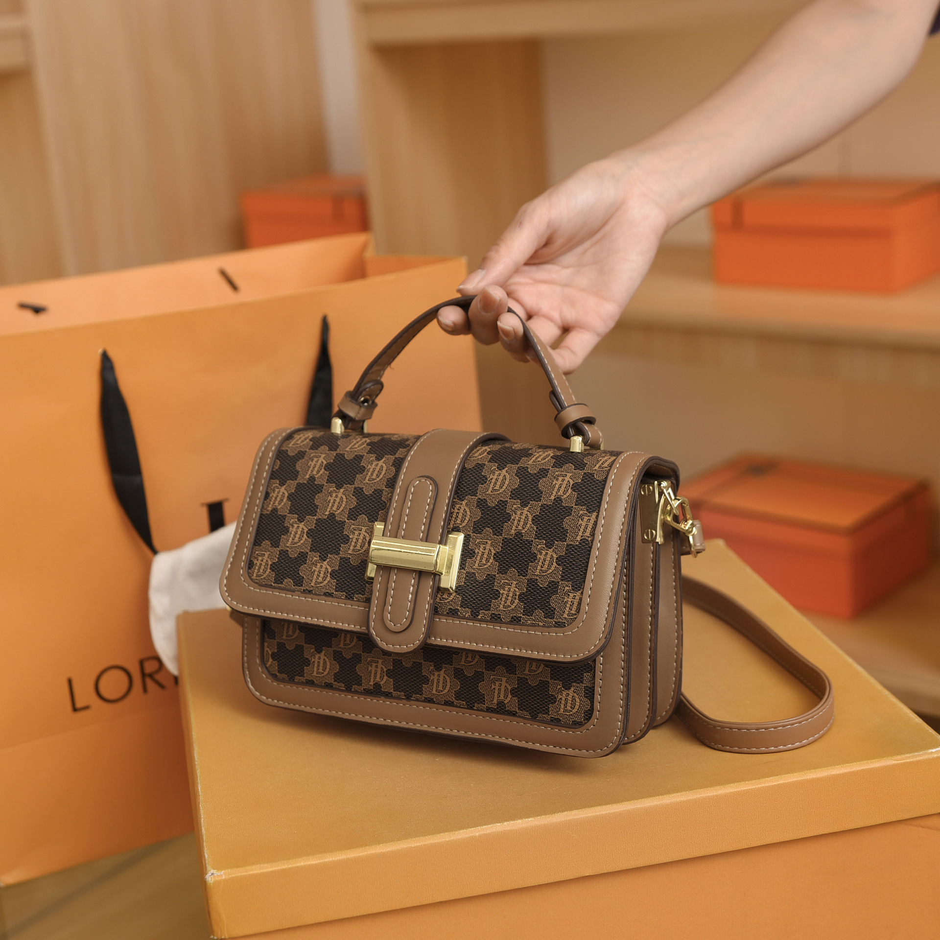 Nuova borsa per, alla moda, casual, elegante, borsa quadrata piccola, design di nicchia, tracolla monospalla, borsa alla moda per_voghion.com