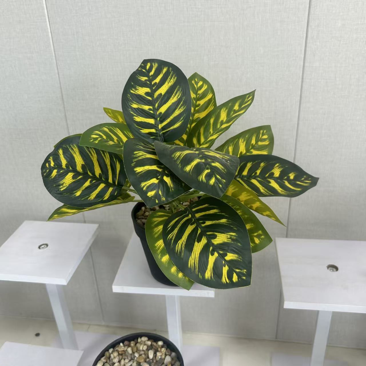 Planta Artificial de Bambú Pavo Real de Cinta Adhesiva, Hecho a Mano, para Decoración del Hogar y Oficina image 9