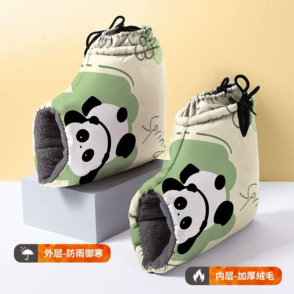 Electric Bicycle Handle Cover Winter Cold-proof fleece-lined Thickened Battery Bicycle Riding Handguard Cover Waterproof Warm Gloves