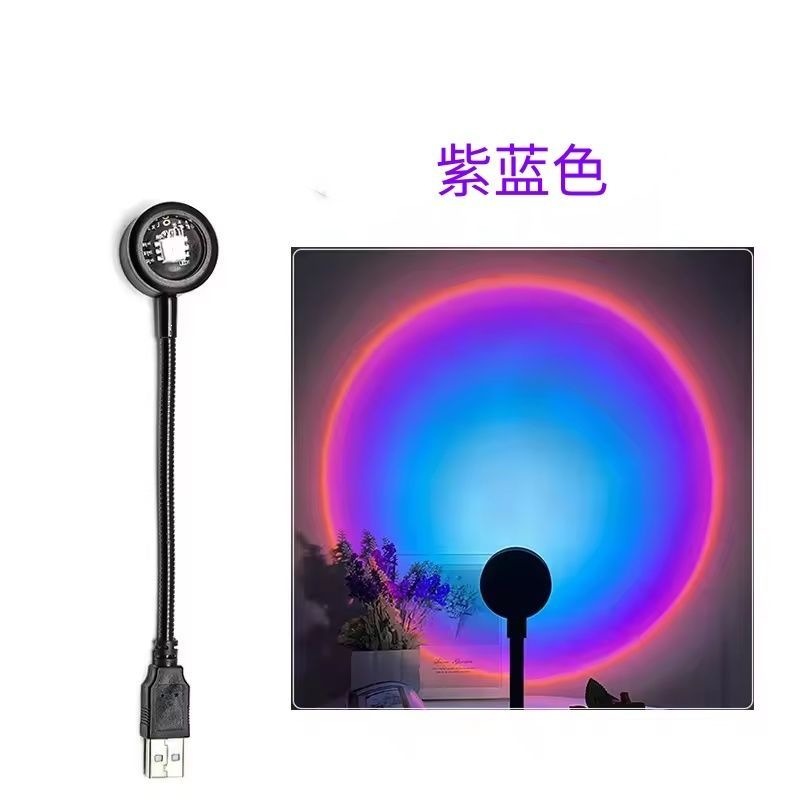 Lámpara de Noche de Atardecer USB Portátil con Luz Cálida para Dormitorio image 13