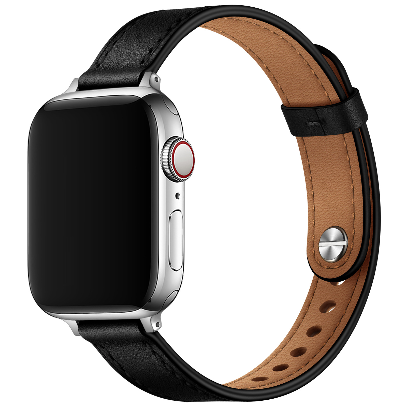 18g Weight Apple watch watchband Classification Genuine leather Material Solid Color Pattern Retro Style Retro Solid Color Apple Watch Watchband 87