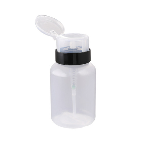 Nail Art Tool Bottle Vacuum Plastic Hand Squeeze Bottle Nail Polish Remover Empty Bottle 220ML