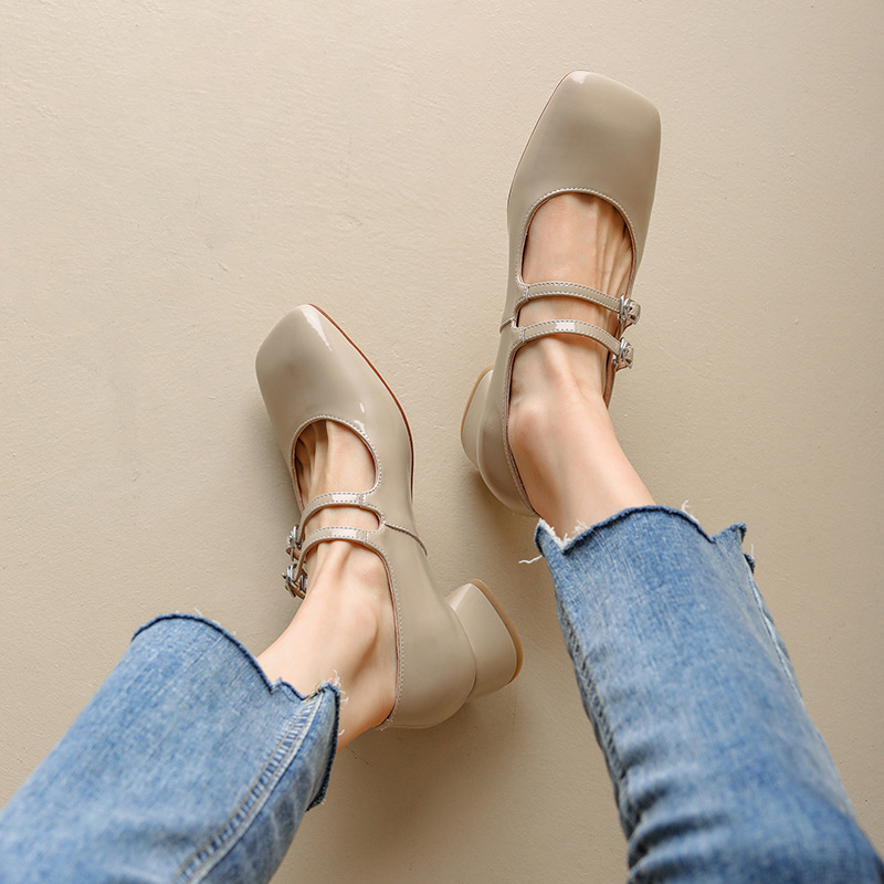 Autumn Mary Jane shoes square toe