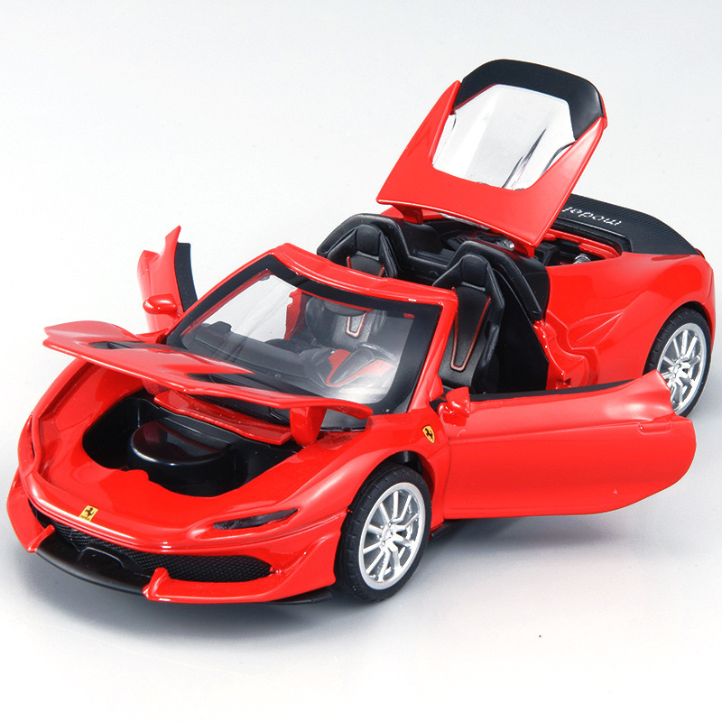 Jiaye 1:32 red J50 alloy car model Huili sound and light toy car convertible simulation metal sports car Jiaye 1:32 red J50 alloy car model Huili sound and light toy car convertible simulation metal sports car