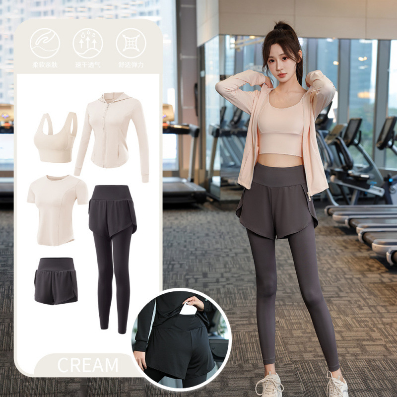 Juego de carrera para mujeres primavera y otoño principiantes de verano yoga deportivo rápido ropa seca trajes transpirables comercio exterior al por mayor