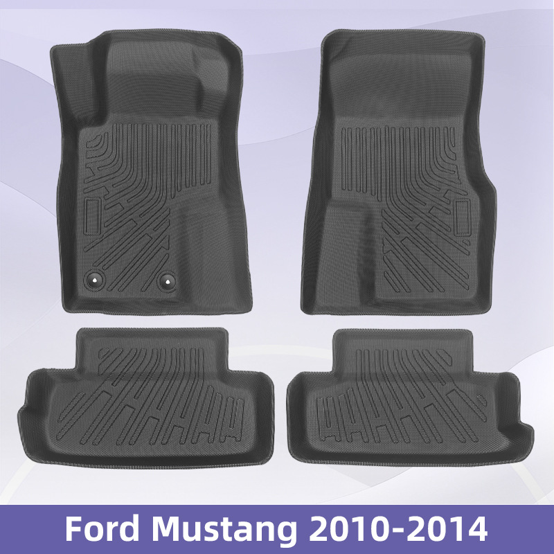 Para Ford Mustang 2010 - 2014 3D todo el tiempo TPE almohadilla de pie cojín de colateral