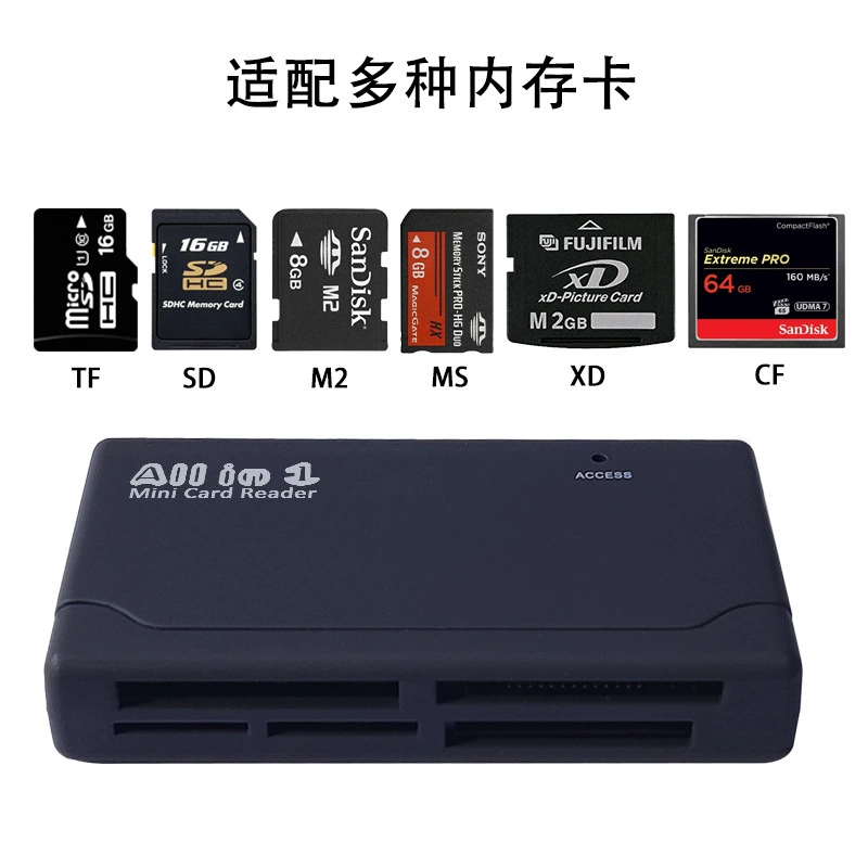 Factory spot direct sales Six -in -one multi -function card reader full -featured multi -in -one mobile phone camera Liukou password box
