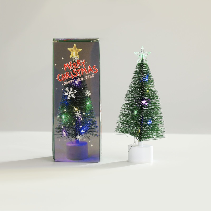 Mini Árbol de Navidad de Escritorio de PVC Decorativo