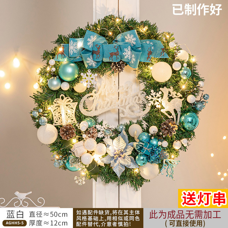 Nueva corona de Navidad, ratán, suministros de decoración navideña, accesorios, colgantes de puertas, colgantes de puertas, adornos de puertas, adornos al por mayor