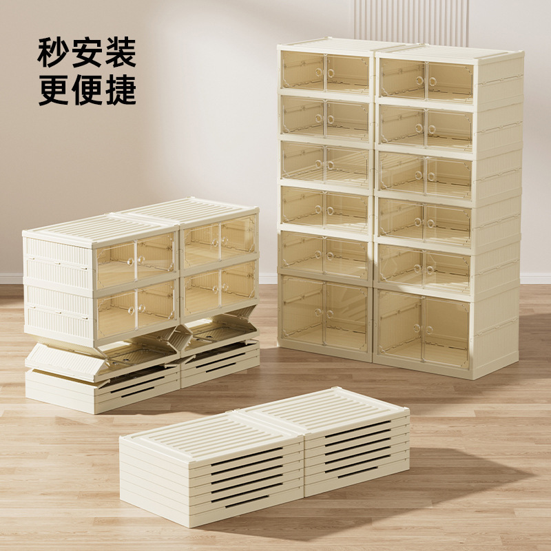 Folded shoe cabinet is free of charge with a large capacity multi…