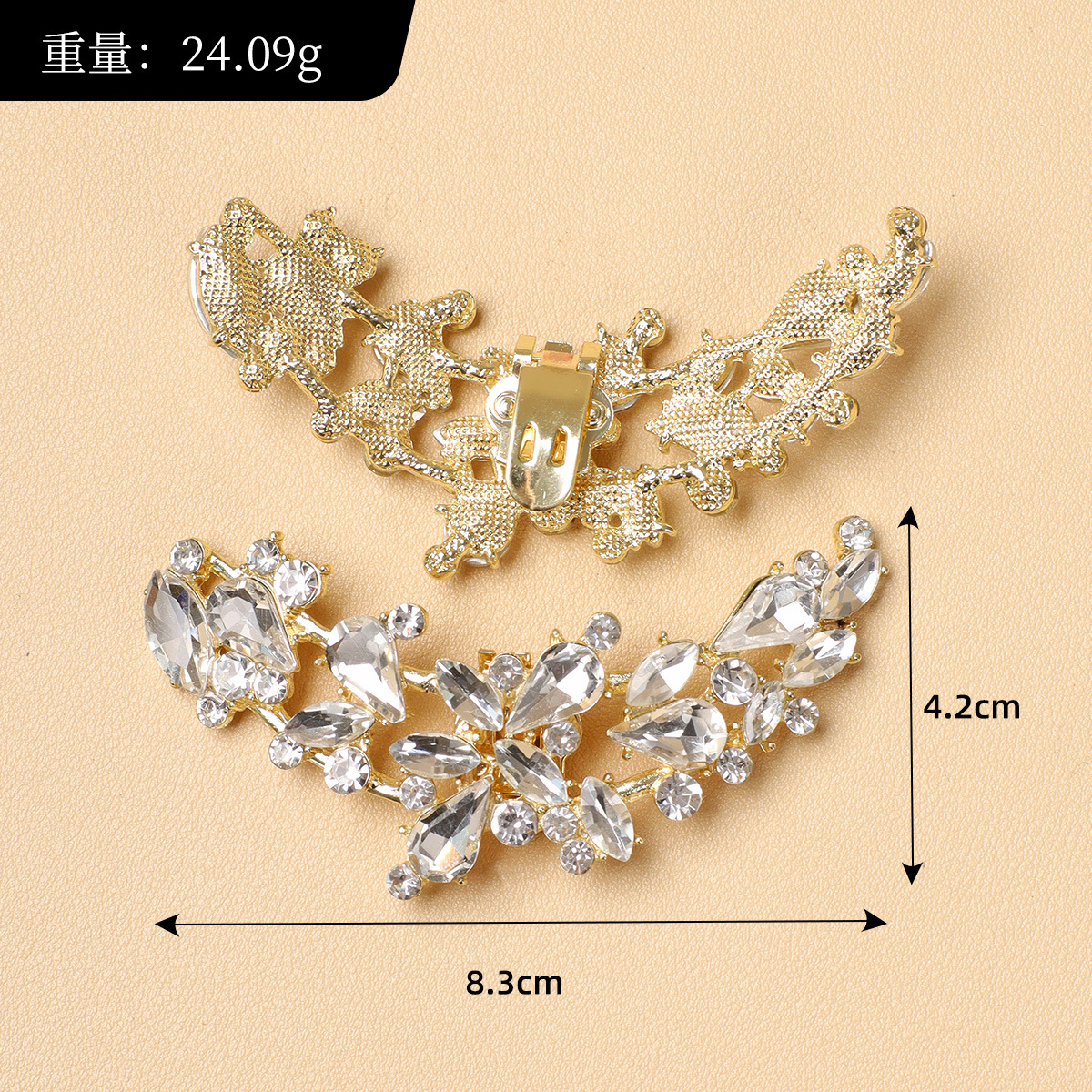 Nuevos zapatos de tacón alto diy, hebilla, punta de zapato, accesorios superiores, hebilla de metal de diamantes de imitación, zapatos de boda desmontables, accesorios de calzado