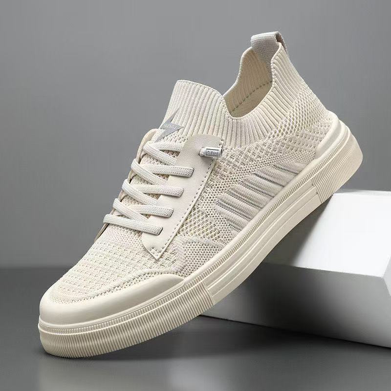 Zapatos casuales de hombre nuevos zapatos casuales transpirables de verano con un zapato de hombre zapatos de malla de vuelo zapatos perezosos para hombre