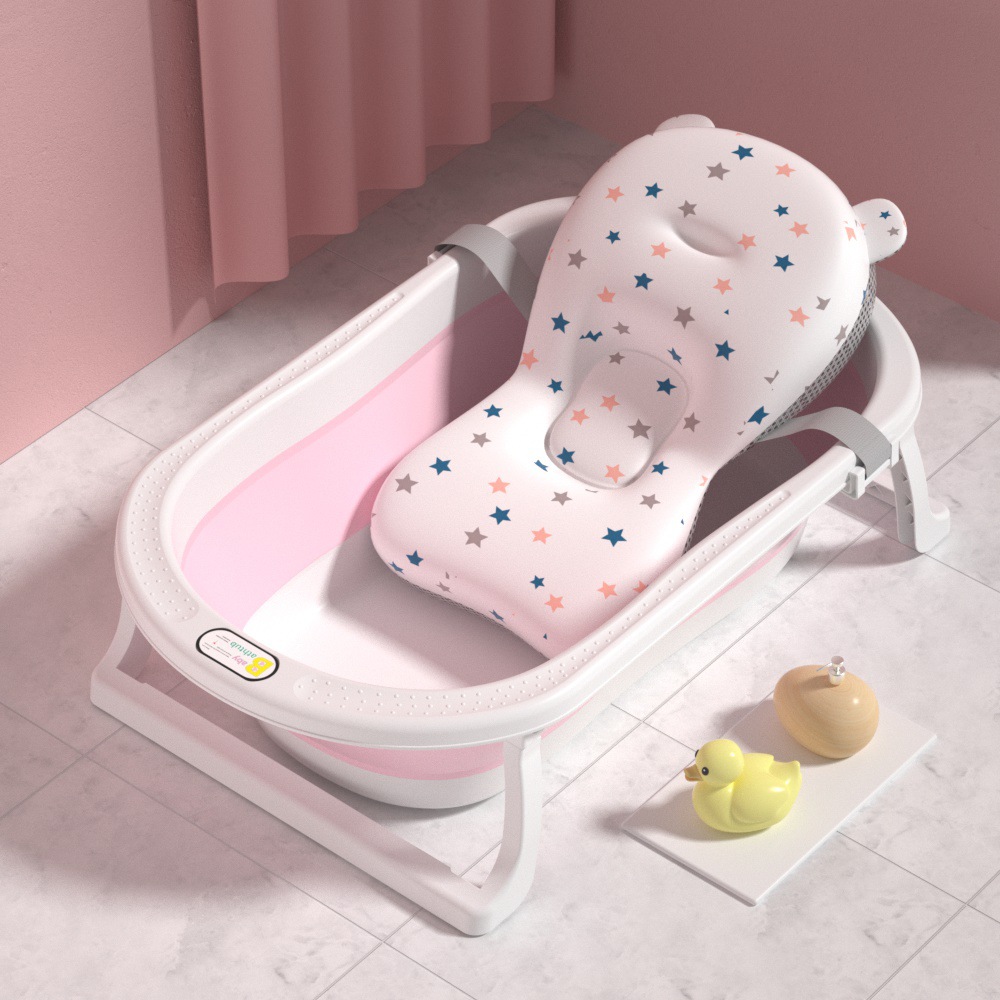 Transfronterizo bebé baño cuenca plegable sensible a la temperatura portátil acostado soporte para bebé recién nacido bañera grande Universal