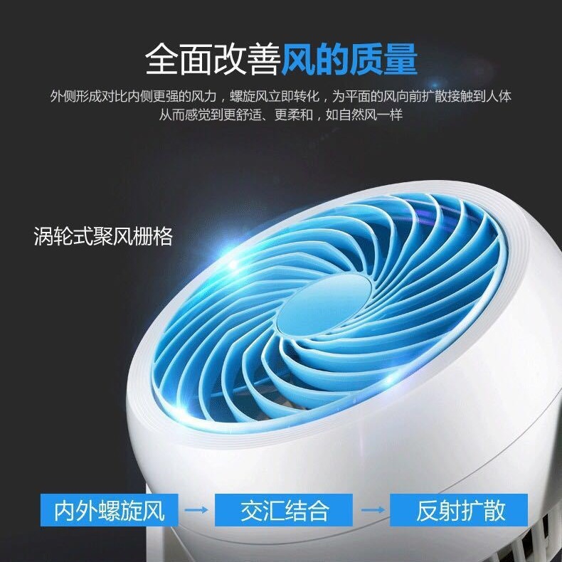 Xing'an Bangle 空気循環ファンタービンサイレントファン空気対流循環ファンデスクトップデスクトップ扇風機|undefined