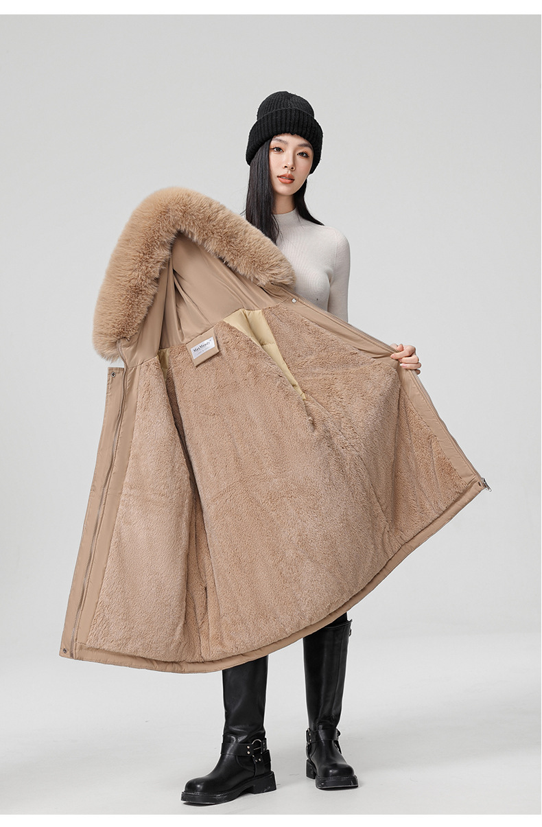 Foreign trade plus veet overcomes women's long 2024 new winter style jacket, slimming and thickening cotton coat, small_voghion.com