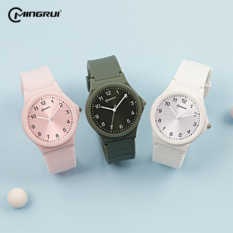 Mingrui Fashion Women's High Student Quartz Watch Men's Simple Waterproof Sports All-match Watch High Color Value for Examination