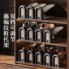 鞋架省空间双层鞋托架可调节鞋子收纳架神器鞋柜分层隔板鞋架整理