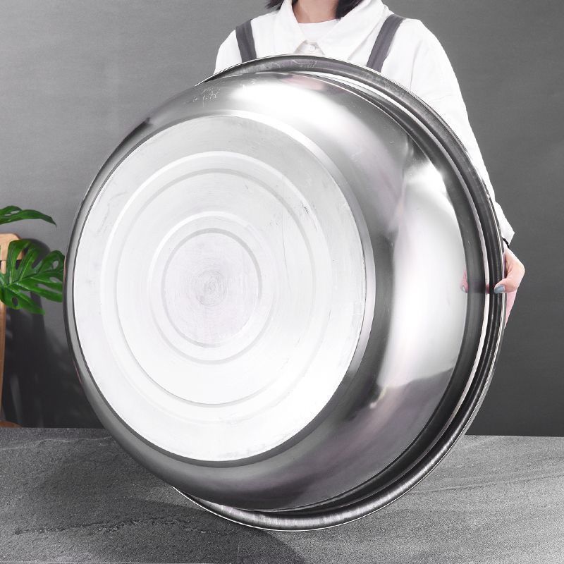 大型洗面器 特大厚みのある304ステンレス洗面器 特厚洗面器 大型大人用ベビーバス洗濯洗面器|undefined