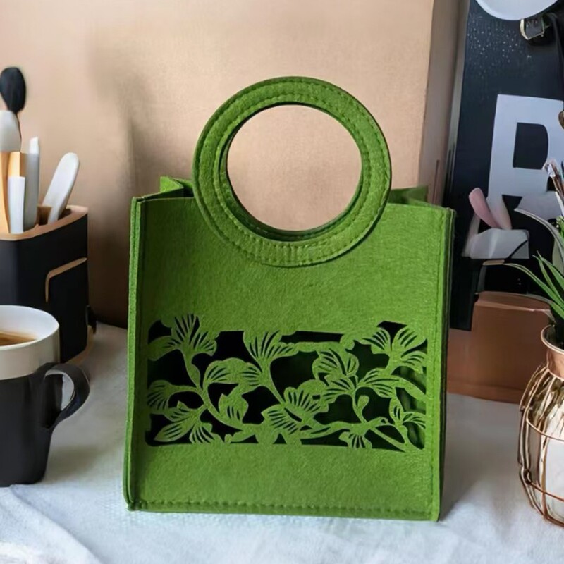 Felt Bag, Cut Out Chinese Style Holiday Gift Bag, Mid-Autumn Moon Cake Box, High-End Handbag, Ready-Made Batch