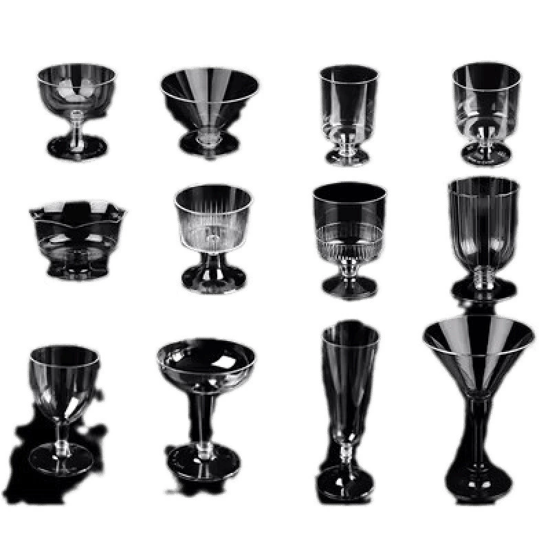 Dessert mini cup, transparent plastic mousse for commercial use