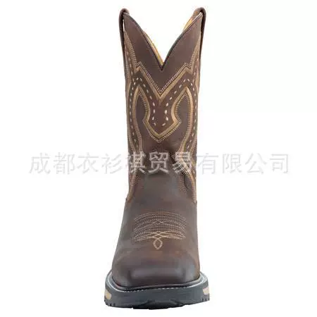 Трансграничная фабрика Новые квадратные однотонные сапоги с вышитым краем в стиле ретро больших размеров 38-48 ярдов Amazon