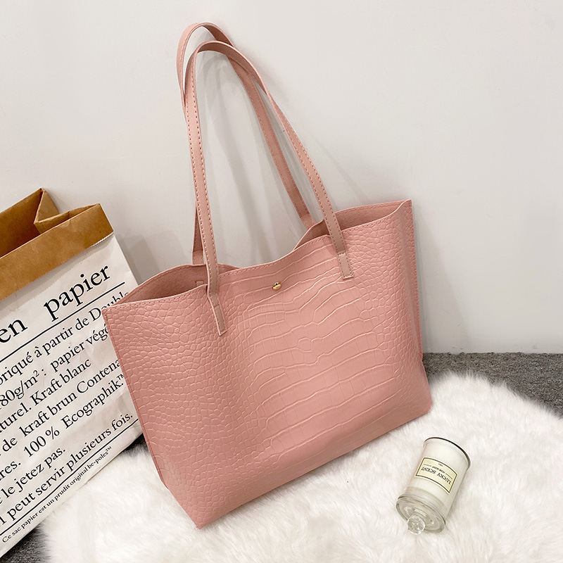 2024 comercio exterior al por mayor nicho de moda cocodrilo bolsas de mujer simple bolsas de viajes bolsas de compras de gran capacidad