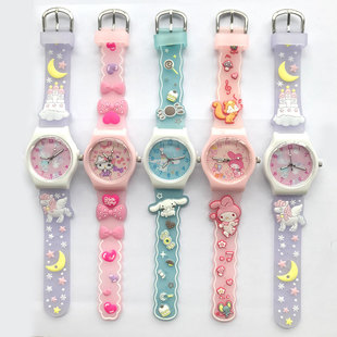 New cute cartoon children's watch jelly Sanrio primary school student watch quartz watch boys and girls gift