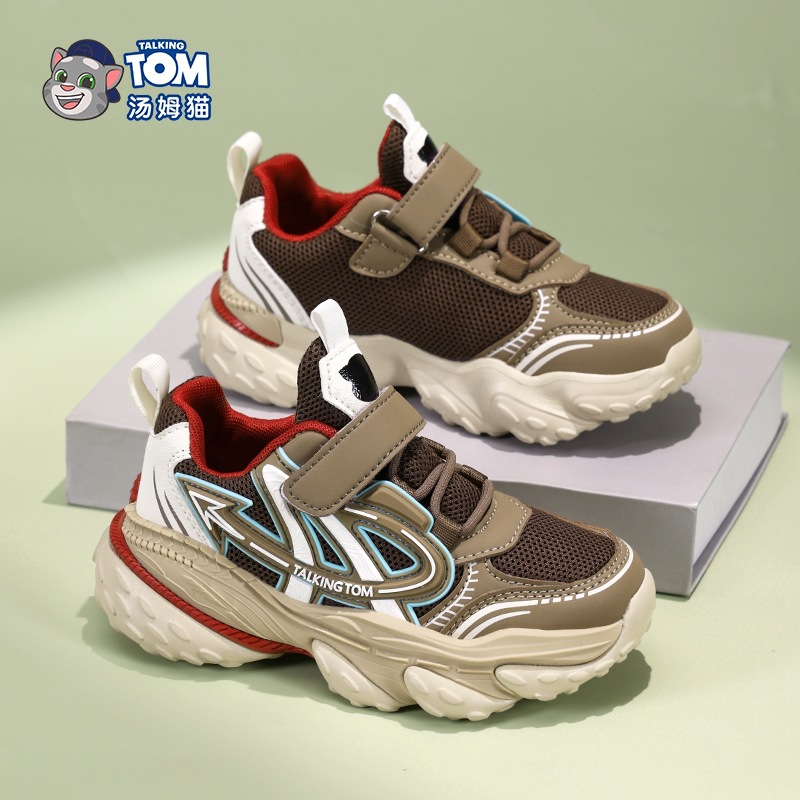 Tom Cat Boys Calzado deportivo Primavera y otoño Nuevo estilo Malla Transpirable Niños de mediana edad Suela suave Zapatos para correr antideslizantes para niños