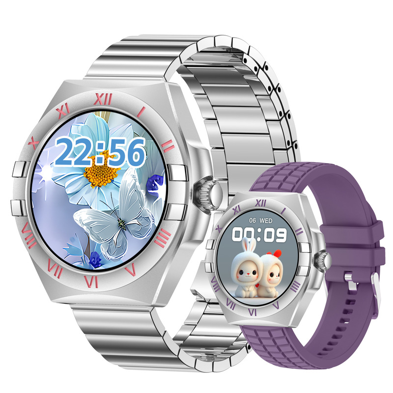 Cross-Border Popular Lg80 Mini Smart Watch Bluetooth Call 1.27Inch Blood Glucose Heart Rate Blood Oxygen + Smart Island