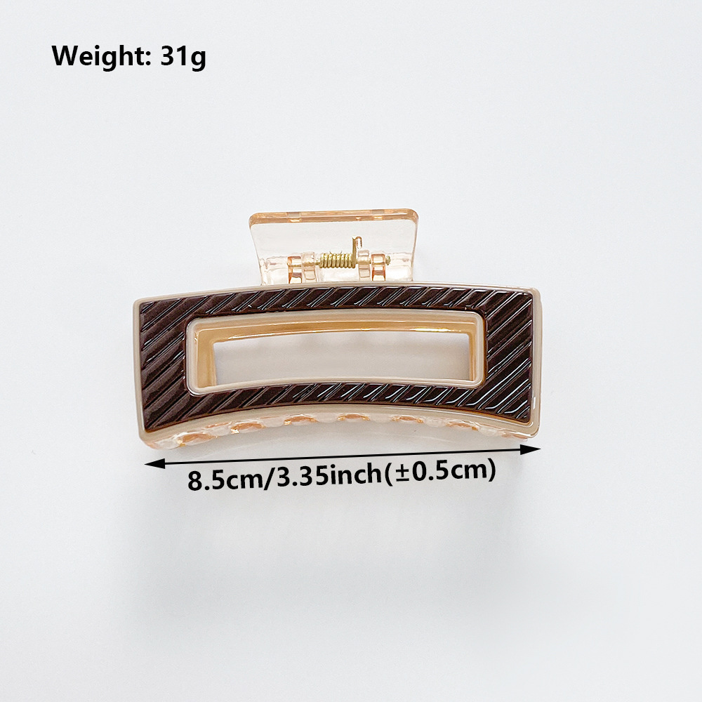Barrette à cheveux carrée élégante accessoire cheveux rayé_voghion.com