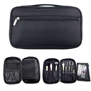 Cosmetic Bag, Makeup Artist's Portable Makeup Brush Tool Storage Bag, Black Makeup Brush Bag, Portable Makeup Brush Bag