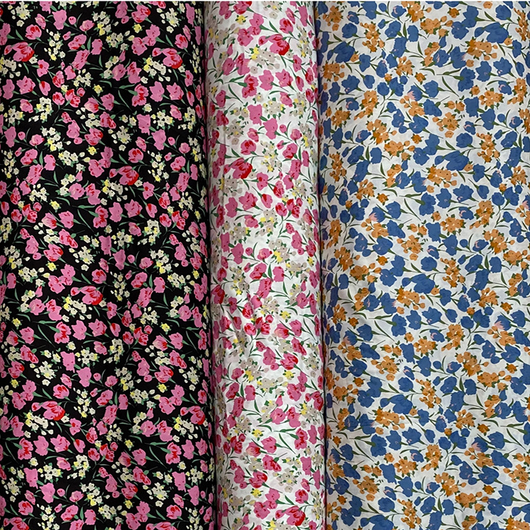 Bajo MOQ nuevo diseño 100% rayon viscose impresión tela de ropa de rayon