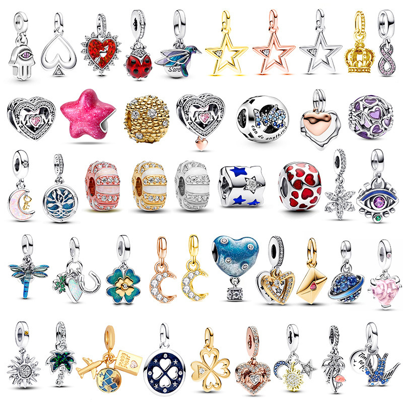 European and American Hot-Selling Panjia Fashion Charm DIY Bracelet Beads, Heart-Shaped and Star-Shaped Large Hole Beads, Jewelry Pendants European and American Hot-Selling Panjia Fashion Charm DIY Bracelet Beads, Heart-Shaped and Star-Shaped Large Hole Beads, Jewelry Pendants