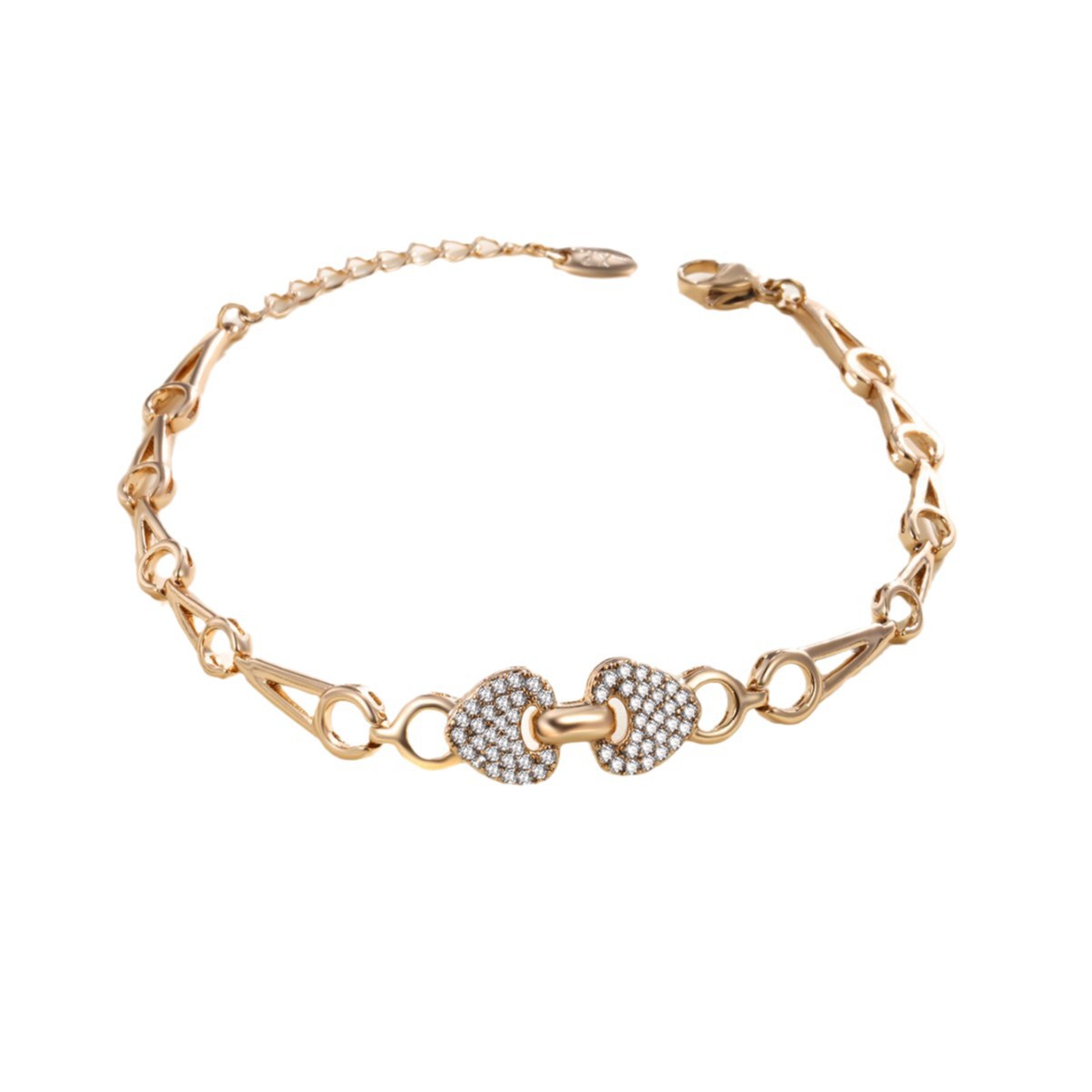 Xuping Europa y América de moda transfronteriza joyería de mano personalidad nicho de alta calidad lujoso corazón delicado pulsera de amor de la mujer